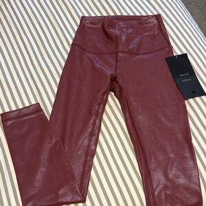 Lululemon Wunder Train 25” Burgundy Leggings